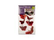 Bulk Buys OL800 12 Flock of Butterflies Self Adhesive Wall Decor 12 Piece