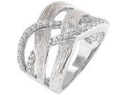 Doma Jewellery SSRZ033C7 Sterling Silver Ring With CZ Size 7