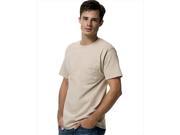 Hanes 5590 Tagless Pocket T Shirt Size Large Sand Grey