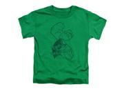 Trevco Popeye Spinach Strong Short Sleeve Toddler Tee Kelly Green Medium 3T