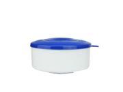 NorthLight Classic Blue White Floating Swimming Pool Chlorine Dispenser with Collapsible Base 7 in.