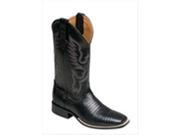 Ferrini 1119304090EE Mens Genuine Teju Lizard Square Toe Boots Black 9EE