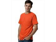 Hanes 5590 Tagless Pocket T Shirt Size Medium Orange