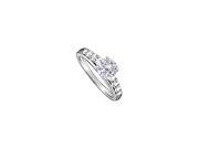 Fine Jewelry Vault UBNR50864W14CZ Nicely Crafted CZ Ring in 14K White Gold
