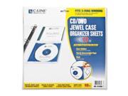 C Line CLI61968 CD Jewel Case Binder Storage Pages Holds 2 CD Cases 10 PK CL