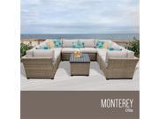 TKC Monterey 9 Piece Outdoor Wicker Patio Furniture Set
