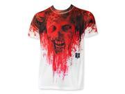 Tees Walking Dead Sublimated Mens Blood Zombie T Shirt White Extra Large