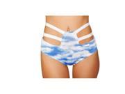 Roma Costume SH3256 Clouds M L High Waisted Strapped Shorts Clouds Medium Large