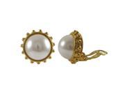 Dlux Jewels Silver Gold Pearl Earrings