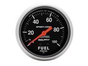 AUTO METER 3412 Sport Comp Fuel Pressure 2.62 In. 0 100 Psi