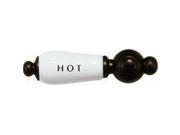 World Imports 400397 Hot and Cold Porcelain Lever Replacement Handles Oil Rubbed Bronze