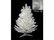 NorthLight 18 in. Pre Lit Snow White Artificial Christmas Tree Candlelight Clear LED Lights