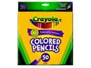 Crayola Non Toxic Colored Full Size Pencil Set 3.3 mm. Thick Tip Set 50