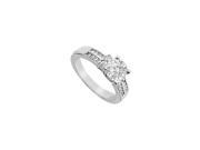 Fine Jewelry Vault UBJ903AGCZ CZ Engagement Ring Sterling Silver 0.75 CT CZs