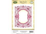 Joseph Abboud 9008 Papercraft Cling Background Stamp 4.5 X5.75 Vintage Rose Frame