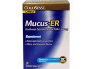Good Sense 600 mg Mucus Er 12 Hours Guaifenesin Extended Release Tablets 20 Count Case of 24