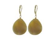 Dlux Jewels Natural Semi Precious Stone Gold Tone Sterling Silver Lever Back Earrings 1.87 in.