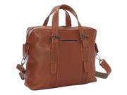 Piel Leather 3096 Small Carry On Briefcase Saddle