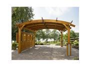 Outdoor Greatroom Company Sonoma 16 R Sonoma Arched Wood Pergola made from Douglas Fir in Redwood Stain 16 ft x 16 ft