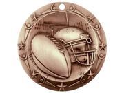 Simba WCM813B 3 in. World Class Football Medallion Antique Bronze