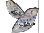 Spec D Tuning 2LHP 350Z03 TM Projector Headlights for 03 to 05 Nissan 350Z Chrome 10 x 25 x 26 in.