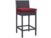 East End Imports EEI 1006 EXP RED Lift Outdoor Patio Fabric Bar Stool Espresso Red