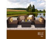 TKC Belle 5 Piece Outdoor Wicker Patio Furniture Set