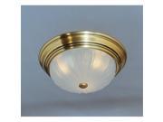 Quoizel ML183A 2 Light Flush Mount Antique Brass