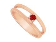 Fine Jewelry Vault UBNR81355P14R Amazingly Crafted Ruby Mother Ring in 14K Rose Gold