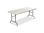 Lorell LLR66653 Table Banquet 300 lb Capacity 48in.x24in.x29in. Platinum