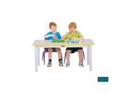 RAINBOW ACCENTS 56414JC005 LARGE RECTANGLE TABLE 14 in. HIGH TEAL