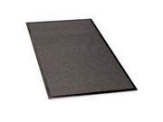 Genuine Joe GJO59473 Indoor Outdoor Mat Rubber Cleated Backing 3ft.x5ft. Charcoal