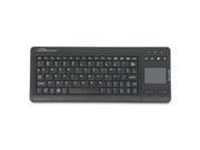 Compucessory CCS50914 Touchpad Wireless Keyboard 2.4G 4.38 in. x 11 in. x .88 in. BK