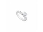 Fine Jewelry Vault UBJS297AW14DRS7.5 14K White Gold Diamond Engagement Ring 0.80 CT Size 7.5