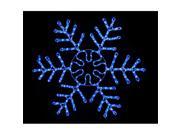 Queens of Christmas WL SFICE 36 BL 36 in. Blue Ropelit Snowflake Ice Light