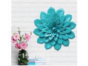 Stratton Home Decor SHD0137 Layered Flower Wall Decor Teal Glossy 19.88 x 19.88 x 3.35 in.