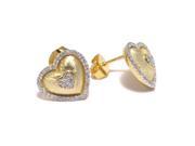 Dlux Jewels Vermail Cubic Zirconia Heart Earrings