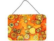 Carolines Treasures 8987DS812 Abstract Flowers in Oranges Yellows Wall or Door Hanging Prints