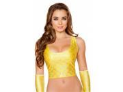 Roma Costume T3314 Gold S M Mermaid Cropped Top Gold Small Medium
