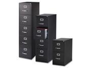 Lorell LLR88034 Vertical File Cabinet 2DR LTR 15 in. x 28.5 in. x 28 in. BK