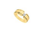 Fine Jewelry Vault UBM391Y14D Mens Diamond Ring 14K Yellow Gold 0.25 CT Diamonds