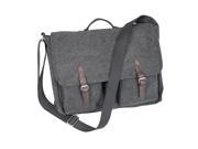 Occasionally Made Washed Canvas Messenger Bag Steele Grey