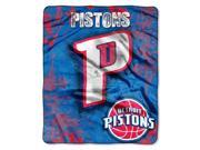 Northwest NOR 1NBA070200008RET Detroit Pistons NBA Royal Plush Raschel Blanket Drop Down Series 50x60