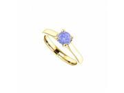 Fine Jewelry Vault UBRSRD122100Y14TZ December Birthstone Tanzanite Engagement Rings in 14K Yellow Gold 0.50 CT TGW