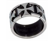 Forgiven Jewelry 107210 Ring Iron Cross Stainless Size 13