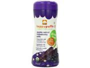 Happy Baby 1234905 Organic HappyPuffs Purple Carrot Blueberry Bites Puffs 2.1 oz Case of 6