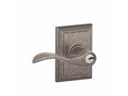 Schlage Lock 043156452026 Addison Collection Accent Keyed Entry Lever Distressed Nickel