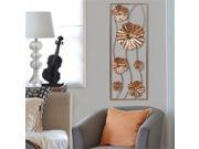 Stratton Home Decor SHD0115 Rose Gold Flower Panel Wall Decor 36.02 x 13.98 x 1.38 in.