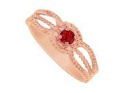 Fine Jewelry Vault UBUNR81390AGVRR Elegant Gifting Ruby Mother Ring in Rose Gold Vermeil