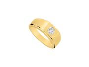 Fine Jewelry Vault UBM216Y14D Mens Diamond Ring 14K Yellow Gold 0.25 CT Diamonds